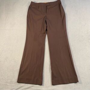 George designs by Mark Eisen women’s dark brown Classic Straight Leg pants, 14